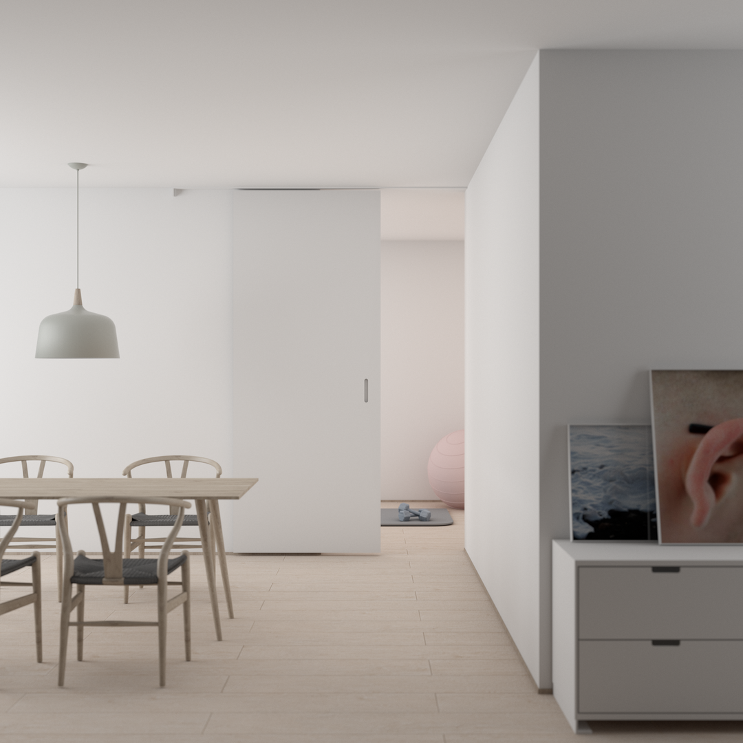 Person Taking Photo of Gray Pendant Lamp over Brown Wooden Dining Table Indoor